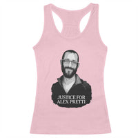 Justices for Alex Pretti Racerback Tank Top Anti ICE Immigration Protest Human Rights