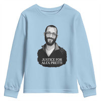 Justices for Alex Pretti Youth Sweatshirt Anti ICE Immigration Protest Human Rights
