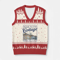 Mentally I'm at the Cottage V-Neck Knit Sweater Vest Funny Hockey Romance