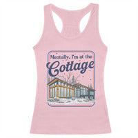 Mentally I'm at the Cottage Racerback Tank Top Funny Hockey Romance