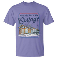 Mentally I'm at the Cottage T Shirt Funny Hockey Romance
