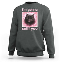 I'm Gonna Sniff You Sweatshirt Funny Black Cat Brainrot Meme