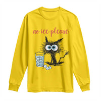 No Ice Please Long Sleeve Shirt Funny Black Cat Sarcastic Abolish ICE Meme