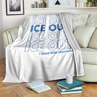 ICE Out Throw Blanket I Stand With Minnesota Minneapolis Anti ICE