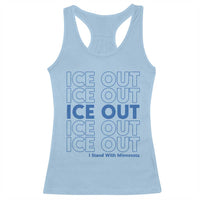 ICE Out Racerback Tank Top I Stand With Minnesota Minneapolis Anti ICE