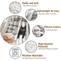 I Got ADHD is that A Cat Throw Blanket Funny Cat Lover