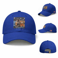 Funny Punch Monkey Baseball Baseball Cap I Live Here Now Ballpark Graphic
