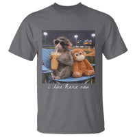 Funny Punch Monkey Baseball T Shirt I Live Here Now Ballpark Graphic