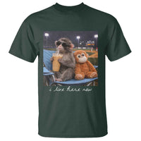 Funny Punch Monkey Baseball T Shirt I Live Here Now Ballpark Graphic