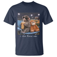 Funny Punch Monkey Baseball T Shirt I Live Here Now Ballpark Graphic