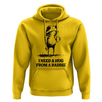 I Need A Hug from A Baddie Hoodie Funny Frog Saying Quote
