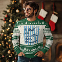 Autism Acceptance Ugly Christmas Sweater In April We Wear Blue Support Neurodivergent