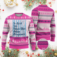 Autism Acceptance Ugly Christmas Sweater In April We Wear Blue Support Neurodivergent