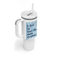 Autism Acceptance Tumbler With Handle In April We Wear Blue Support Neurodivergent