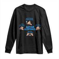Autism Acceptance Long Sleeve Shirt Hand Neurodiversity SPED Teacher