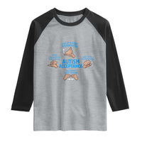 Autism Acceptance Raglan Shirt Hand Neurodiversity SPED Teacher