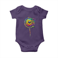 Autism Acceptance Baby Onesie Accept Understand Love Sunflower Puzzle
