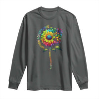 Autism Acceptance Long Sleeve Shirt Accept Understand Love Sunflower Puzzle