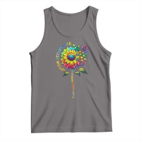 Autism Acceptance Tank Top Accept Understand Love Sunflower Puzzle