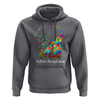 Autism Acceptance Hoodie In A World Where You Can Be Anything Be Kind Butterfly Puzzle