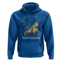 Autism Acceptance Hoodie In A World Where You Can Be Anything Be Kind Butterfly Puzzle
