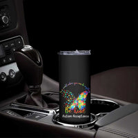 Autism Acceptance Skinny Tumbler In A World Where You Can Be Anything Be Kind Butterfly Puzzle