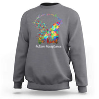 Autism Acceptance Sweatshirt In A World Where You Can Be Anything Be Kind Butterfly Puzzle
