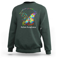 Autism Acceptance Sweatshirt In A World Where You Can Be Anything Be Kind Butterfly Puzzle