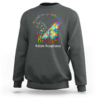 Autism Acceptance Sweatshirt In A World Where You Can Be Anything Be Kind Butterfly Puzzle