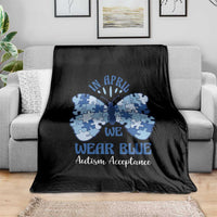 Autism Acceptance Throw Blanket In April We Wear Blue Special Education Teacher