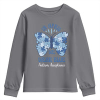 Autism Acceptance Youth Sweatshirt In April We Wear Blue Special Education Teacher