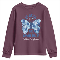 Autism Acceptance Youth Sweatshirt In April We Wear Blue Special Education Teacher