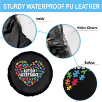 Autism Acceptance Spare Tire Cover Love Heart Puzzle Piece Gift