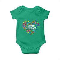 Autism Acceptance Baby Onesie Love Heart Puzzle Piece Gift