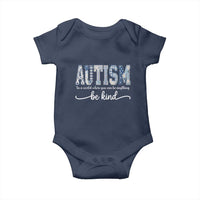 Autism Acceptance Baby Onesie In A World Where You Can Be Anything Be Kind