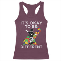 Autism Acceptance Racerback Tank Top It's Okay To Be Different