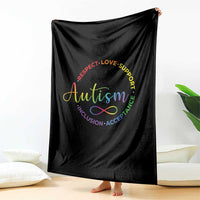 Autism Acceptance Throw Blanket Respect Love Support Autism Awareness Month