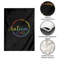 Autism Acceptance Garden Flag Respect Love Support Autism Awareness Month