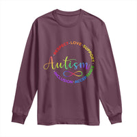 Autism Acceptance Long Sleeve Shirt Respect Love Support Autism Awareness Month