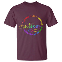 Autism Acceptance T Shirt Respect Love Support Autism Awareness Month