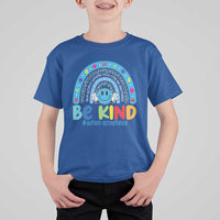 Autism Acceptance T Shirt For Kid Rainbow in April We Wear Blue Ribbon Autism