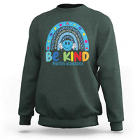 Autism Acceptance Sweatshirt Rainbow in April We Wear Blue Ribbon Autism