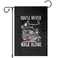 Autism Acceptance Garden Flag Autism Dad Motocross Rider Father Son Support