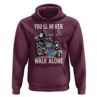 Autism Acceptance Hoodie Autism Dad Motocross Rider Father Son Support