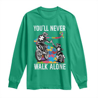 Autism Acceptance Long Sleeve Shirt Autism Dad Motocross Rider Father Son Support