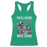 Autism Acceptance Racerback Tank Top Autism Dad Motocross Rider Father Son Support