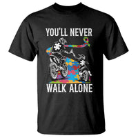 Autism Acceptance T Shirt Autism Dad Motocross Rider Father Son Support
