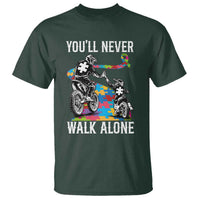 Autism Acceptance T Shirt Autism Dad Motocross Rider Father Son Support