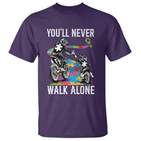 Autism Acceptance T Shirt Autism Dad Motocross Rider Father Son Support