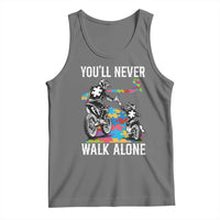 Autism Acceptance Tank Top Autism Dad Motocross Rider Father Son Support